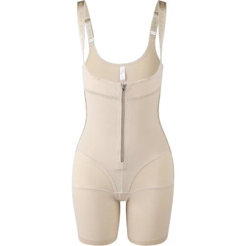 Shapewear for Women Tummy Control Fajas Full Body Shaper Butt Lifter Thigh Slimmer Shorts Zipper Open Bust Bodysuit M to 4XL