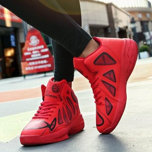 2019 New Style Breathable Basketball Shoes Men Boys High Top Shockproof Sneakers Non-slip Basket Shoes Zapatillas Hombre