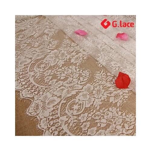 GLace Eyelash lace 3M/Lot 150cm width Pajama eyelash lace Fabric Wedding dress accessories curtain lace TX058