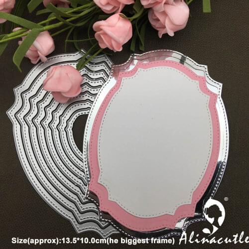 METAL CUTTING DIE cut Alinacraft 8pc nest frame die background die Scrapbook papercraft card album punch stencil art cutter