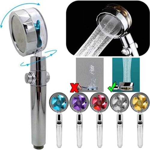 2021 Shower Head High-Pressure Rainfall Propeller Fan ABS Shower Head Water Saving Flow 360 Rotation Bathroom Accessories