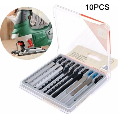 10Pcs Jigsaw Blades Wood Metal Sheet Cutting Saw Blade Cutter T101B/T101BR/T101D/T144D/T244D/T111D/T118A/T118B