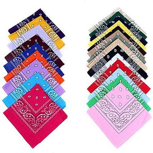 Hot Unisex Scarfs Cool Cotton Lady Men Square Bandana Hiphop Head Wrap scarfs Wristband Sports Girls Women Scarf
