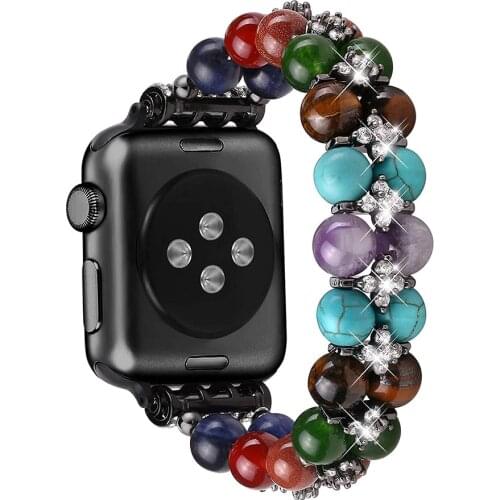 Stone Elastic Watchband for Apple Watch 6 5 Band 44mm Iwatch 42mm Series SE 4 3 Strap Wrist Accessories Loop 38mm 40mm Bracelet