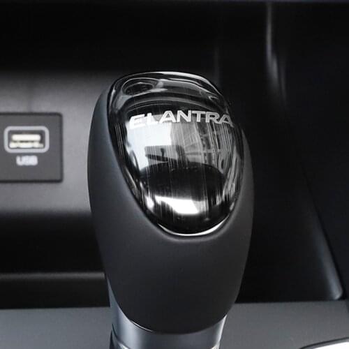 Car Gear Shift Knob Sequins Cover Case Sticker for Hyundai Elantra 2020 2019 2018 2017 2016 carstyling accessories