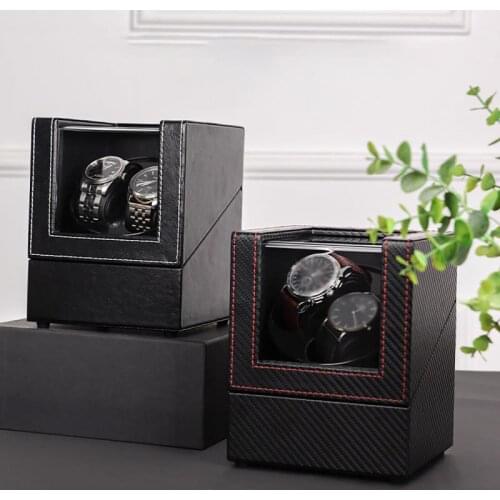PU Watch Shaker Electric Watch Box Self Winding Watch Receiver Display Watch Winder Box USB Plug-in Watches Storing Box