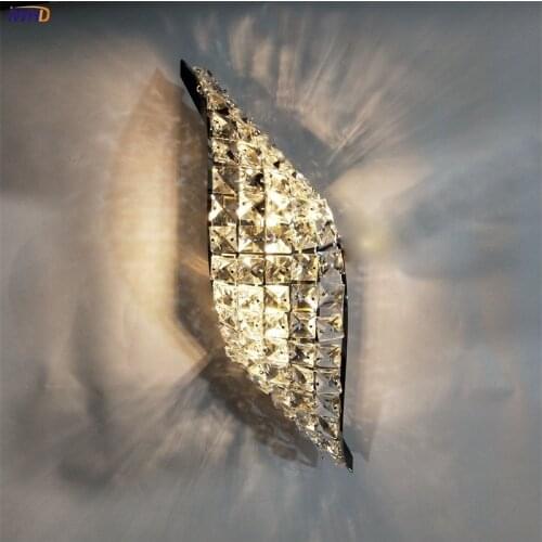 IWHD Nordic Modern Crystal Wall Lamp Beside Living Room Bathroom Mirror Light LED Wall Lights Fixtures Aplique Pared Wandlamp