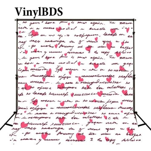 VinylBDS ValentineS Day Photography Background Cartoon Children Daliy Background Handwritten Letters Photo for Kids Studio
