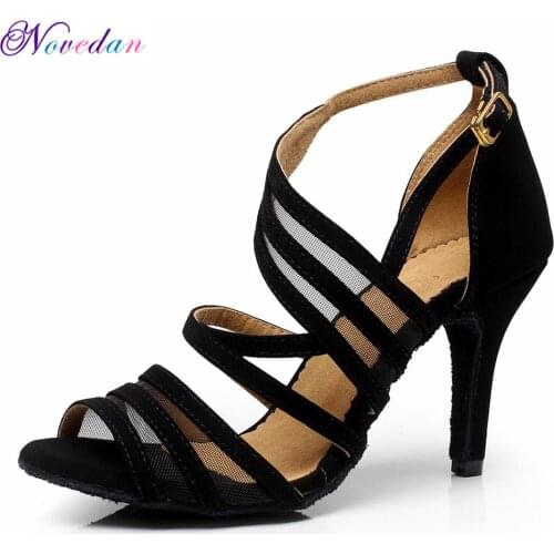 Woman Ballroom/Tango/Latin Dance Shoes Black Red High Heel Salsa Dancing Shoes For Girls Ladies Female 6 cm/7.5 cm/8.5 cm