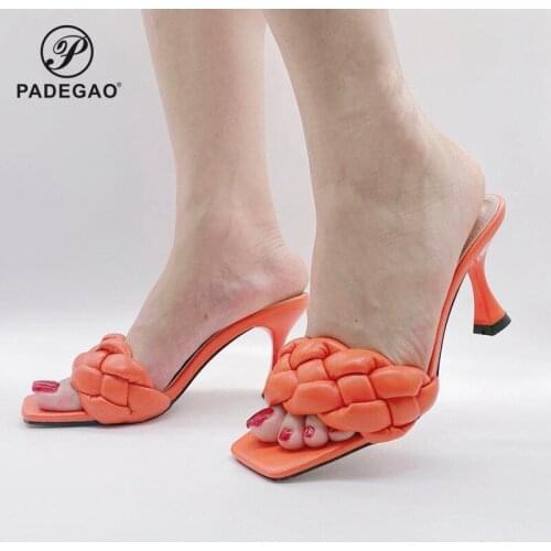Orange Color Hot Selling Italian Style Slingbacks African Women Slippers African Shoes Luxury Shoes Women 2020