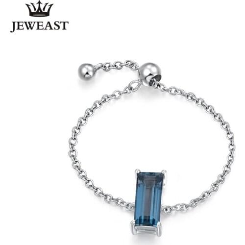 ENZO Natural topaz 18K Pure Gold 2020 New Hot Selling Top Ring Women Heart Shape Ring For Ladies Woman Genuine Jewelry