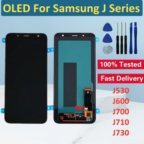 OLED LCD For Samsung Galaxy J5 2017 J530 LCD Display Touch Screen Digitizer For Samsung J6 2018 J600 J730 J710 LCD Replacement