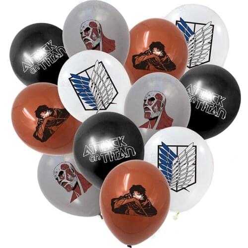 10/20pcs12inch Anime Attack on Titan Latex Balloons Fans TV Show Cartoon Happy Birthday Party Decorations Ball Kids Toys