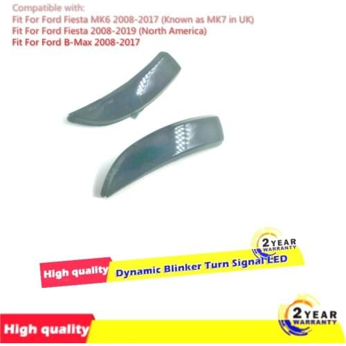 2x Flowing Turn Signal Light LED Side Wing Rearview Mirror Dynamic Indicator Blinker for Ford for Fiesta mk7 08-17