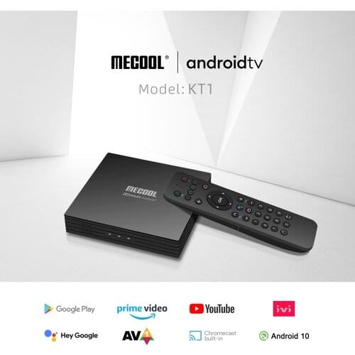 5PCS Mecool KT1 Amlogic S905X4 Android 10 TV BOX Google Certificated DVB-T/T2 4K Android 10.0 Media Player AV1 2T2R Decoder TV
