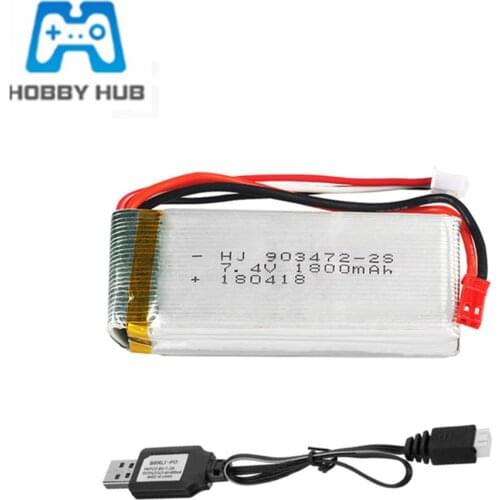 7.4V 1800Mah Lipo battery for wltoys L959 L969 L979 L202 L212 1/12 2.4G RC truck car WL912 RC boat toy accessory