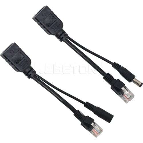 POE Adapter cable Connectors Passive Power cable Ethernet PoE switch Cable RJ45 Injector 1pair + Splitter Kit 12V 24V 48V