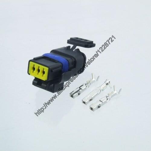 10Kit/lot 3Pin automotive waterproof Electrical Sicma Mini-Sealed Wire Connector female 211PC032S0149 for Picasso Citroen Citroe