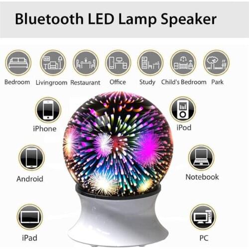 Bluetooth Speakers Night Light Wireless LED Lamp Speaker 1200 MAh Luminous Music Player Table Lamp With Mic Hands-Free Calls