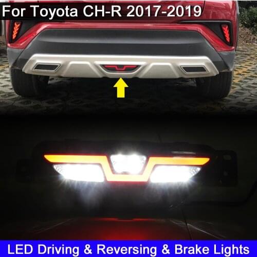 For Toyota CH-R CHR 2017 2018 2019 LED Rear Fog Light Running Warning Light Tail Brake Stop Light Reversing Lights