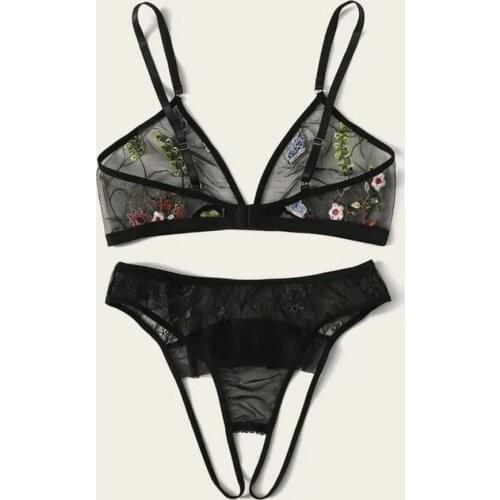 Sexy Embroidery Lace Bras Panties Set Corset Erotic Lingerie Set Womens Underwear Set Sexy Temptation Erotic Lingerie #20