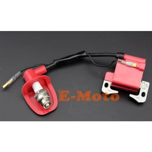 L7T Spark Plug With Performance Ignition Coil For 43cc 47cc 49cc ATV Quad Dirt Mini Pocket Bike 2 Stroke