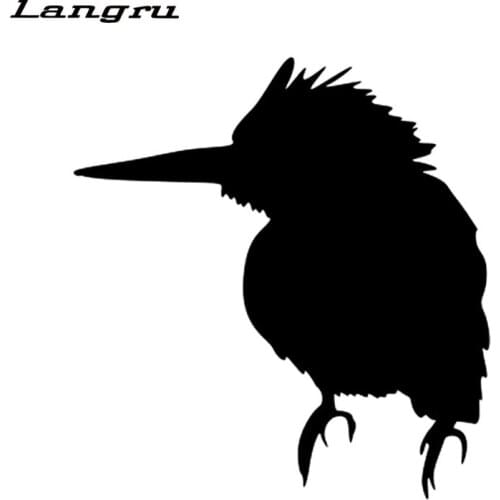 Langru Kingfisher Bird Silhouette Interesting Car Sticker Decoration Decal Car Accessories Jdm