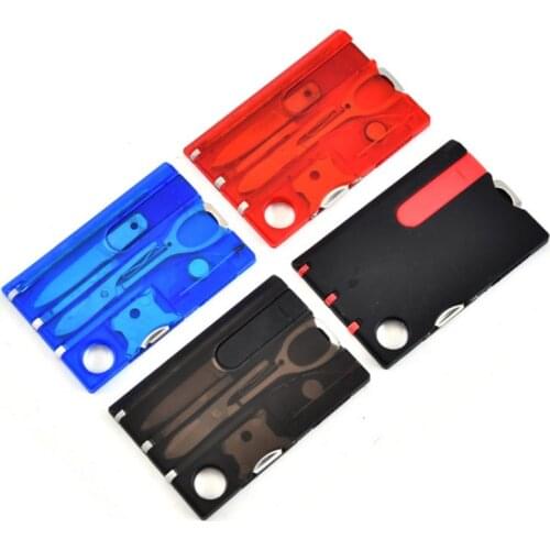 HOT 12 In 1 Pocket Credit Card Portable Multi Tools Outdoor Survival Camping Equipment 1 Box Portable Hiking Cards EDC Tool Gear