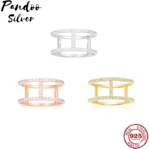 Fashion Charm Sterling Silver Copy 1:1 Replica,Silver Geometrical Design Ring Women 2021 Jewelry Gift With Logo