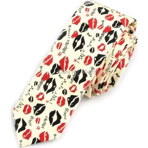 HOOYI 2019 Cotton Neck Tie Fashion Skinny Ties for men Letter Cravat Floral Gravata Slim