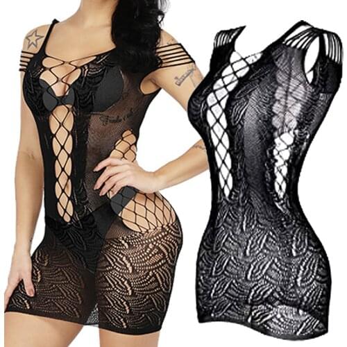 Lingerie Bodysuit Underwear Open Crotch Women Sleepwear sexy Transparent Fetish Erotic Teddies Sexy Body Baby Boll Costume Mujer