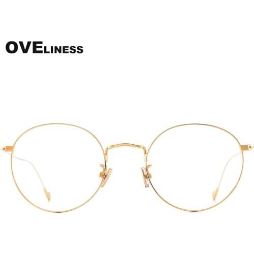 Fashion Retro Round Glasses Frame for Women Men Optical eyeglasses frames Myopia Prescription glasses Spectacles Metal eyewear