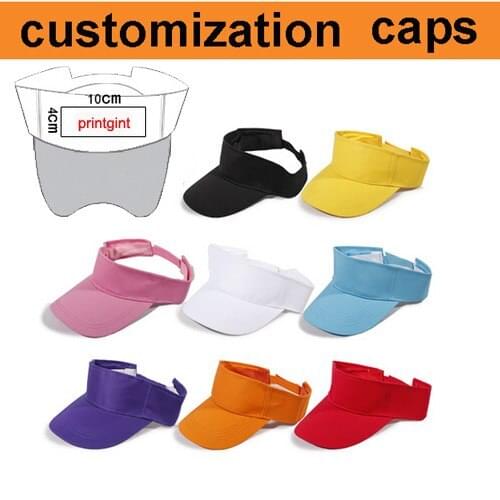 Factory wholesale 30pcs!free shipping!adult and kids size custom visor hat print your logo custom sun hat make your logo
