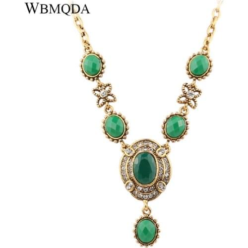 Wholesale Vintage Jewelry Bohemian Big Statement Necklace Women Fashion Gold Color Necklaces Pendants Gifts For Mothers Day