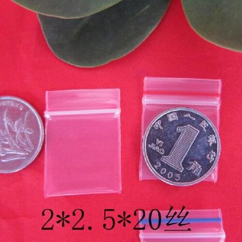 2018 Sale Cling Film 300pcs Wxl: 2x2.5cm Thickness 200microns Pe Zipper Plastic Transparent Bag ,lock Clear Packaging Bags