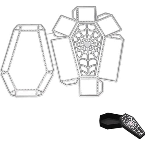 Applicable to metal cutting die and scrapbook album DIY greeting card making 3D coffin box mould 2020 NEW