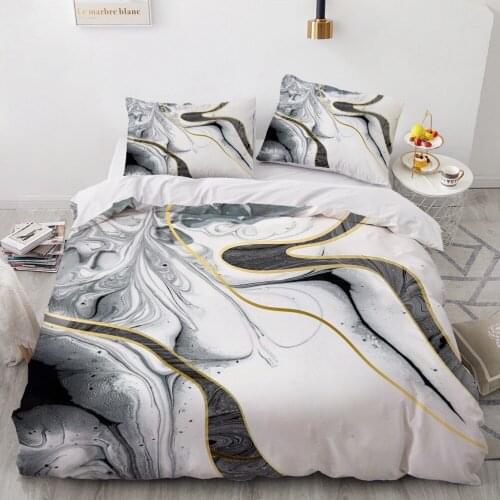 Simple Bedding Sets 3D Marbling Duvet Quilt Cover Set Comforter Bed Linen Pillowcase King Queen Full Double Home Texitle