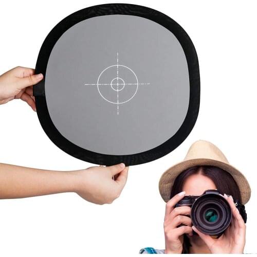 Gray/White Balance Card,12x12 Inch (30x30cm) Portable Focus Board Two Sides Double Face 18% Grey/White Balance Reference Card