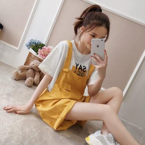 Shorts Women Suspender Shorts Womens Summer Loose Large Size Casual One-Piece Ropa Mujer