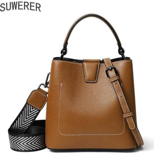 Viney bag 2020 new trendy leather fashion bucket bag simple and versatile one-shoulder messenger bag portable female bag