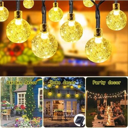 Solar LED Bulb Solar Light Power String Light Outdoor Waterproof Garland Home Garden Balcony Christmas Party Decorations