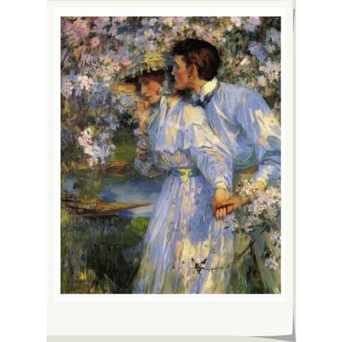 Spring romantic kiss couple Cross Stitch Kit Crafts 14CT Unprinted For Embroidered Handmade Art Oil Painting Wall Home Decor