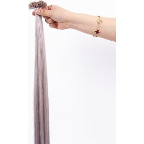 CBH Beauty 100% Human Remy Hair 20inch Grey color V tip hair 100gram