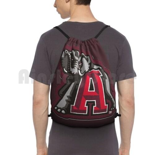 Funny University Of American Football Sport Fans Backpack Drawstring Bag Riding Climbing Gym Bag University Of Bama Roll