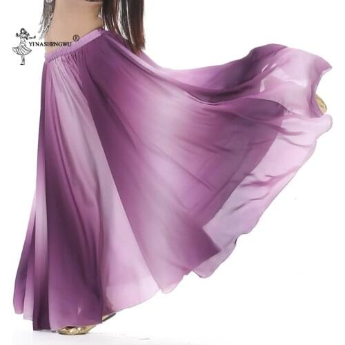 Women belly dance costume Gradient color skirt India Gypsy skirt dancewear bellydance performance clothing big swing skirt