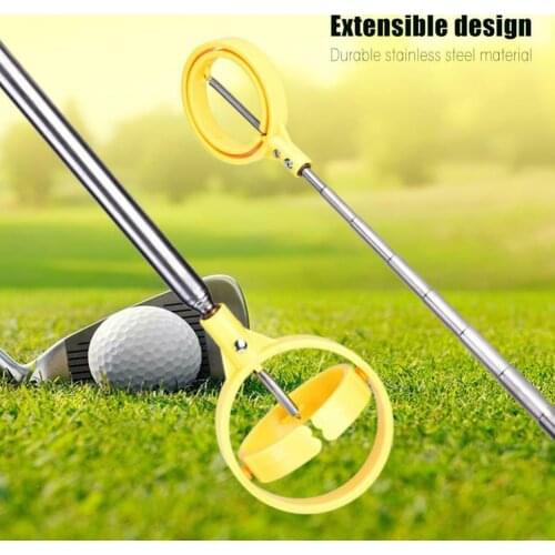 1Pc Golf Ball Pick Up Tools Telescopico Golf Ball Retriever Retratto Golf Pick up di Bloccaggio Automatico Scoop Picker