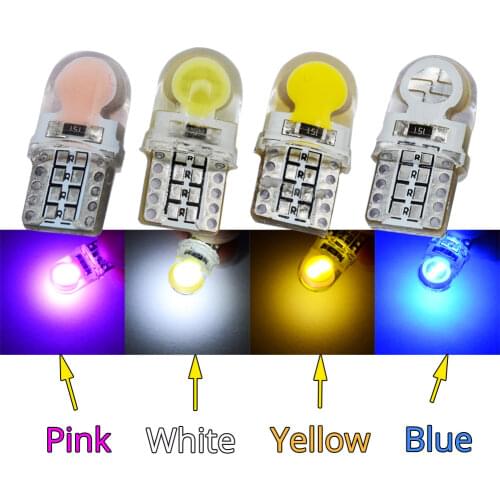 10pcs Auto T10 Led 194 W5W LED 168 COB Silica Car Instrument Light Bar Turn Signal License Plate Trunk Lamp Dome Reading Lights