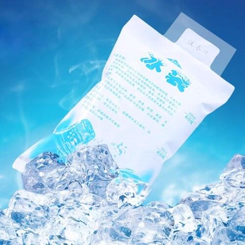 10 pcs/ lot cheap 400ML Insulated in-customized reusable dry cold ice pack gel cooler bag for lunch box food cans wine medical