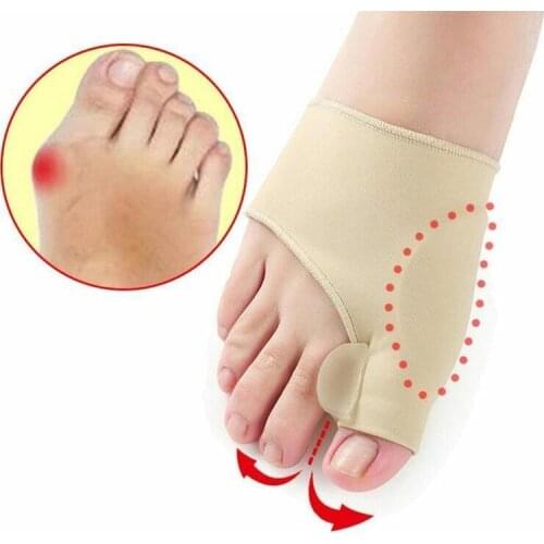 2pcs/pair Hallux Valgus Bunion Corrector Toe Separator Orthotics Feet Bone Thumb Adjuster Correction Pedicure Sock Straightener