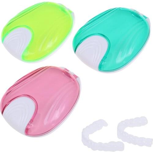 2020 New 1Pcs Dental False Teeth Cleaning Box Denture Bath Container Retainer Holder Case
